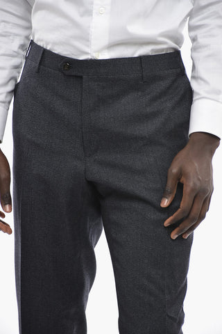 Stretch Wool Trousers ACADEMY with welt pockets