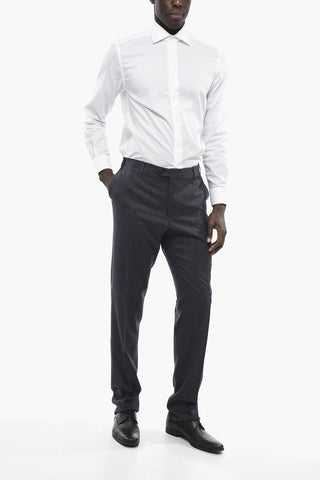 Stretch Wool Trousers ACADEMY with welt pockets