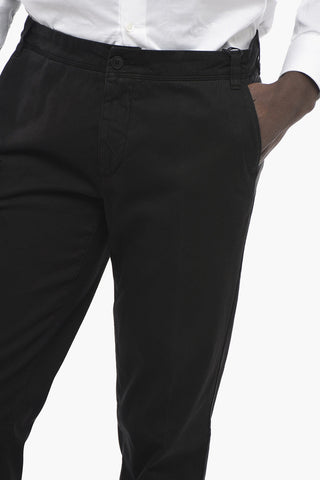 CC COLLECTION Slim-fit Chino Trousers with Logo Patch