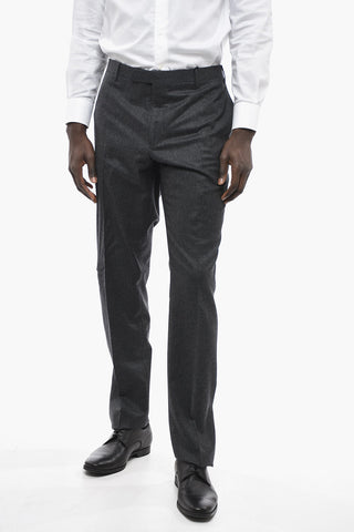 CC COLLECTION Virgin Wool Pants with Hidden Closure