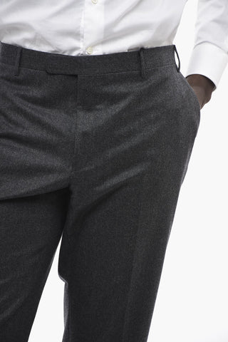 CC COLLECTION Virgin Wool Pants with Hidden Closure