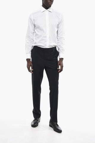 Schurwollhose Straight Fit