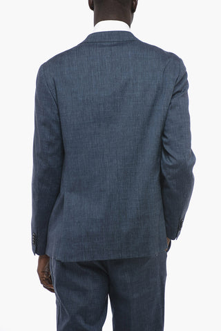 CC COLLECTION 2 Button Pin Check Suit with Flap Pockets