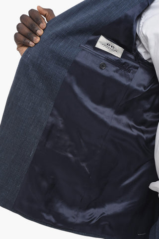 CC COLLECTION 2 Button Pin Check Suit with Flap Pockets