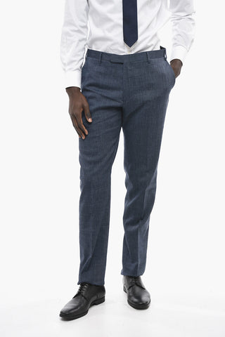 CC COLLECTION 2 Button Pin Check Suit with Flap Pockets