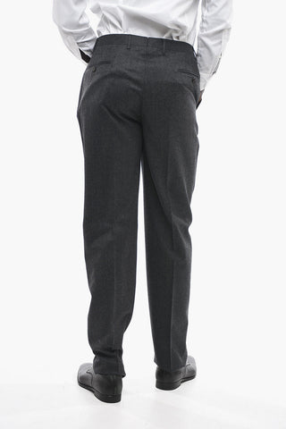 17.75-Micron Wool Trousers with Belt Loops