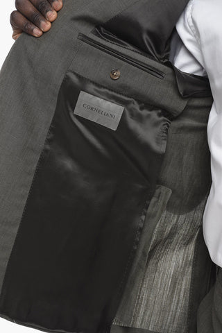 Wool and Linen Blend GATE Suit with Flap Pockets