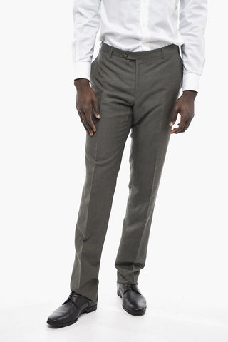 Wool and Linen Blend GATE Suit with Flap Pockets