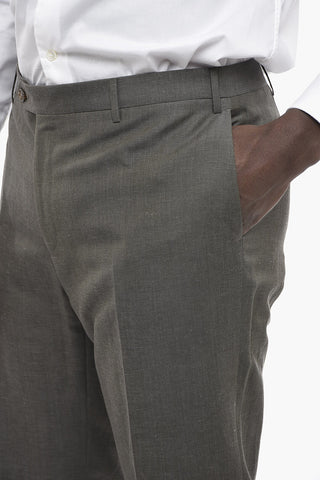 Wool and Linen Blend GATE Suit with Flap Pockets