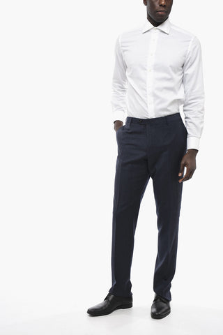 Virgin Wool ACADEMY Pants with Flush Pockets