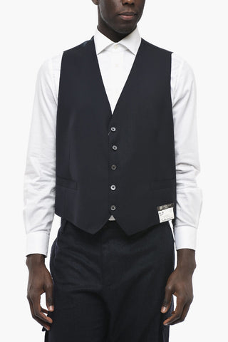 Virgin Wool Waistcoat LEADER with Besom Pockets