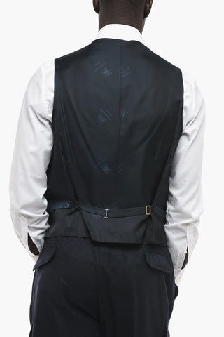 Virgin Wool Waistcoat LEADER with Besom Pockets