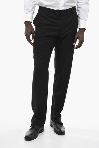 Virgin Wool LEADER Trousers with Slim Fit