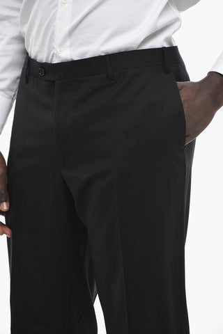 Virgin Wool LEADER Trousers with Slim Fit