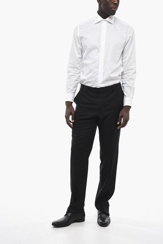 Virgin Wool LEADER Trousers with Slim Fit