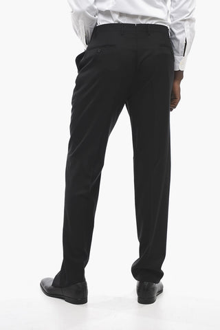 Virgin Wool LEADER Trousers with Slim Fit