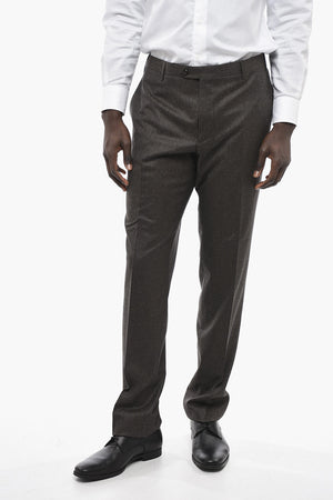 Virgin Wool Trousers ACADEMY with Welt Pockets