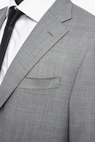 Virgin Wool LEADER Suit with District Check Pattern