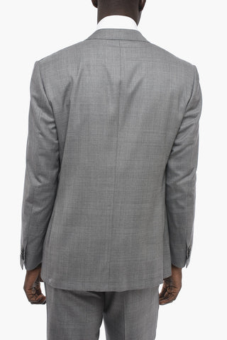 Virgin Wool LEADER Suit with District Check Pattern