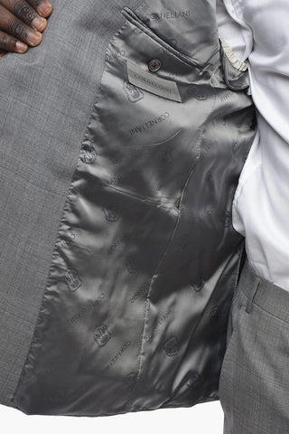 Virgin Wool LEADER Suit with District Check Pattern