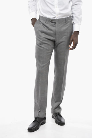 Virgin Wool LEADER Suit with District Check Pattern