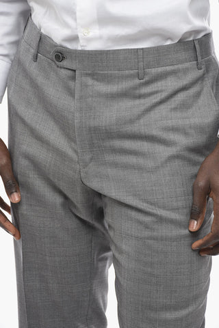 Virgin Wool LEADER Suit with District Check Pattern