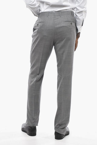 Virgin Wool LEADER Suit with District Check Pattern