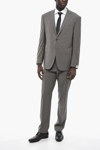 Stretch Virgin Wool ACADEMY Suit with Flap Pockets