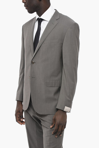 Stretch Virgin Wool ACADEMY Suit with Flap Pockets