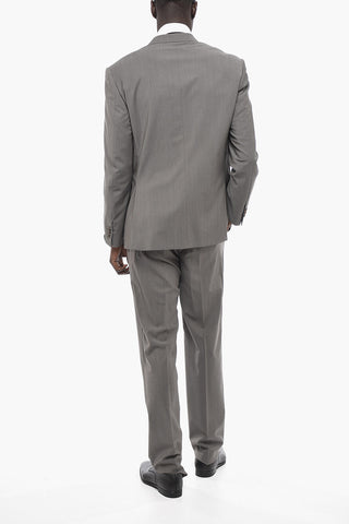 Stretch Virgin Wool ACADEMY Suit with Flap Pockets