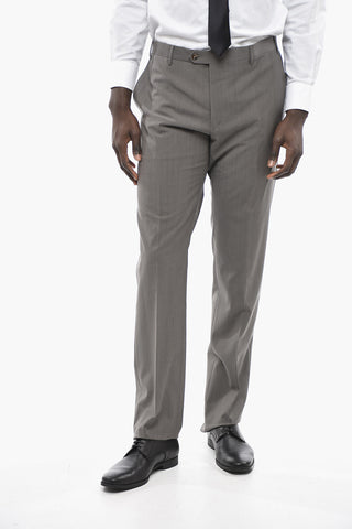 Stretch Virgin Wool ACADEMY Suit with Flap Pockets