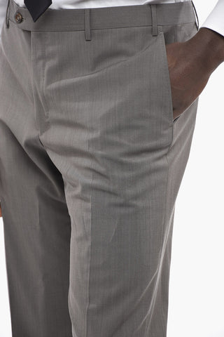 Stretch Virgin Wool ACADEMY Suit with Flap Pockets
