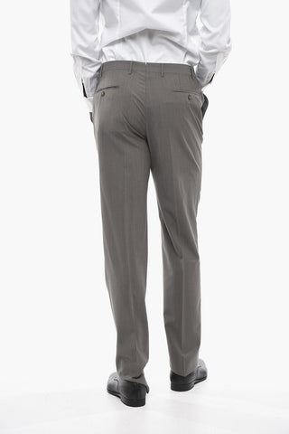 Stretch Virgin Wool ACADEMY Suit with Flap Pockets
