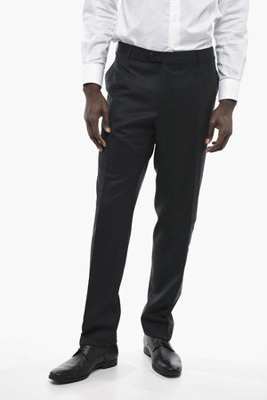 Virgin Wool-Blend Pin Point Trousers ACADEMY