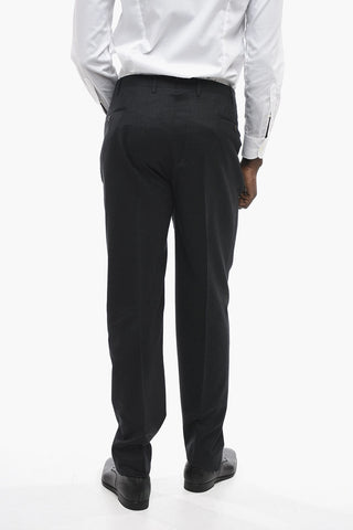 Pantaloni ACADEMY in Misto Lana Vergine Pin Point