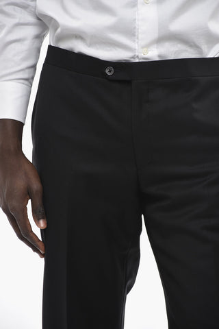 Wool LEADER Smoking Pants with Satin Detail
