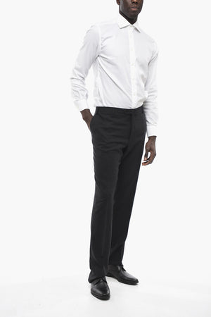 Virgin Wool Trousers ACADEMY with hidden closure