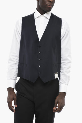 Virgin Wool LEADER Vest with Flush Pockets