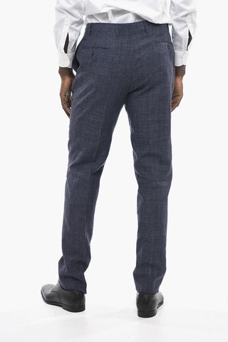 CC COLLECTION Abito Slim Fit in Misto Lino District Check