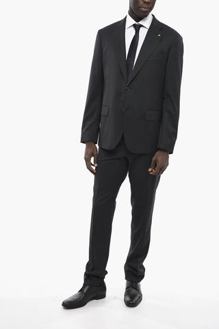 CC COLLECTION Jacquard RETAILORED Wool Blend Suit with 2 Buttons