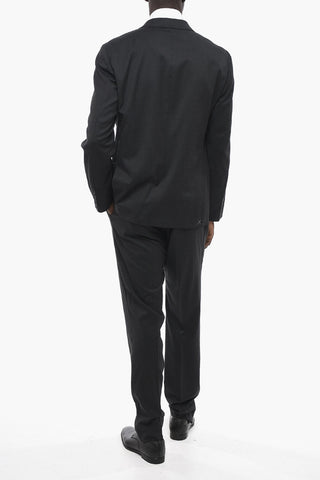 CC COLLECTION Jacquard RETAILORED Wool Blend Suit with 2 Buttons
