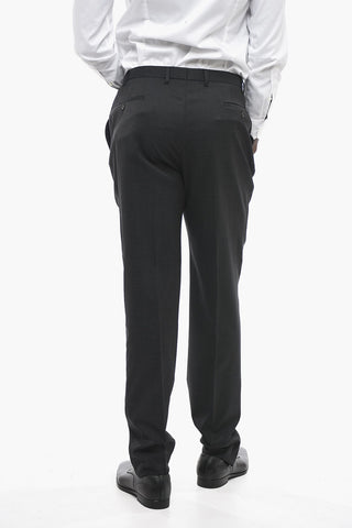 CC COLLECTION Jacquard RETAILORED Wool Blend Suit with 2 Buttons