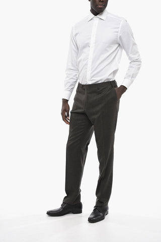 Straight Fit Virgin Wool Pants