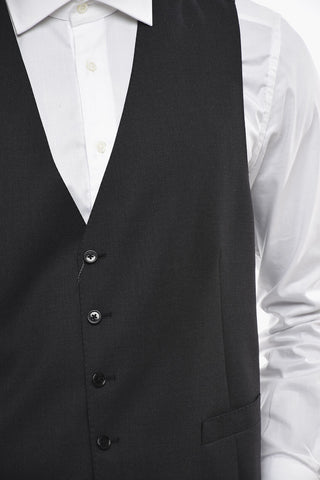 Extra-Fine Virgin Wool Vest with welt pockets