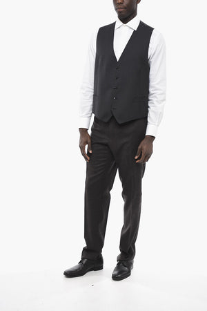 Extra-Fine Virgin Wool Vest with welt pockets