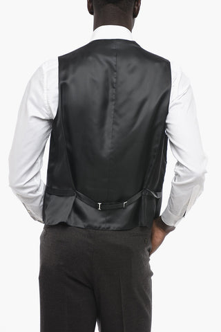 Extra-Fine Virgin Wool Vest with welt pockets