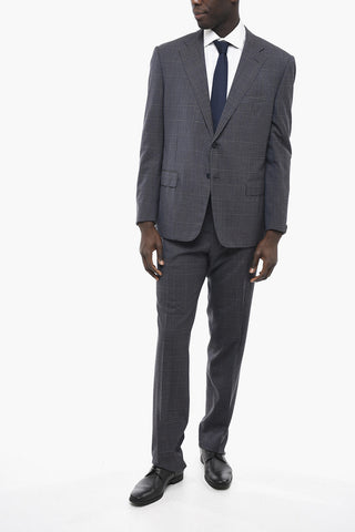 Virgin Wool MANTUA Suit with Windowpane Check Pattern