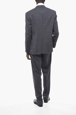 Virgin Wool MANTUA Suit with Windowpane Check Pattern