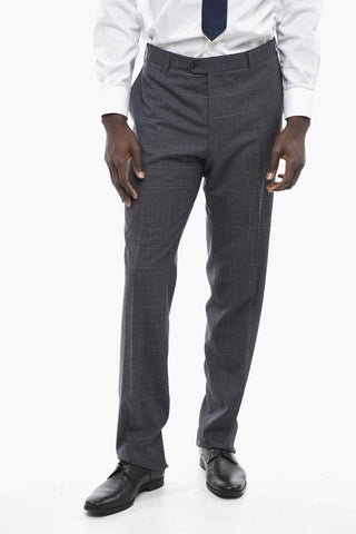 Virgin Wool MANTUA Suit with Windowpane Check Pattern