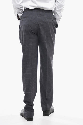 Virgin Wool MANTUA Suit with Windowpane Check Pattern